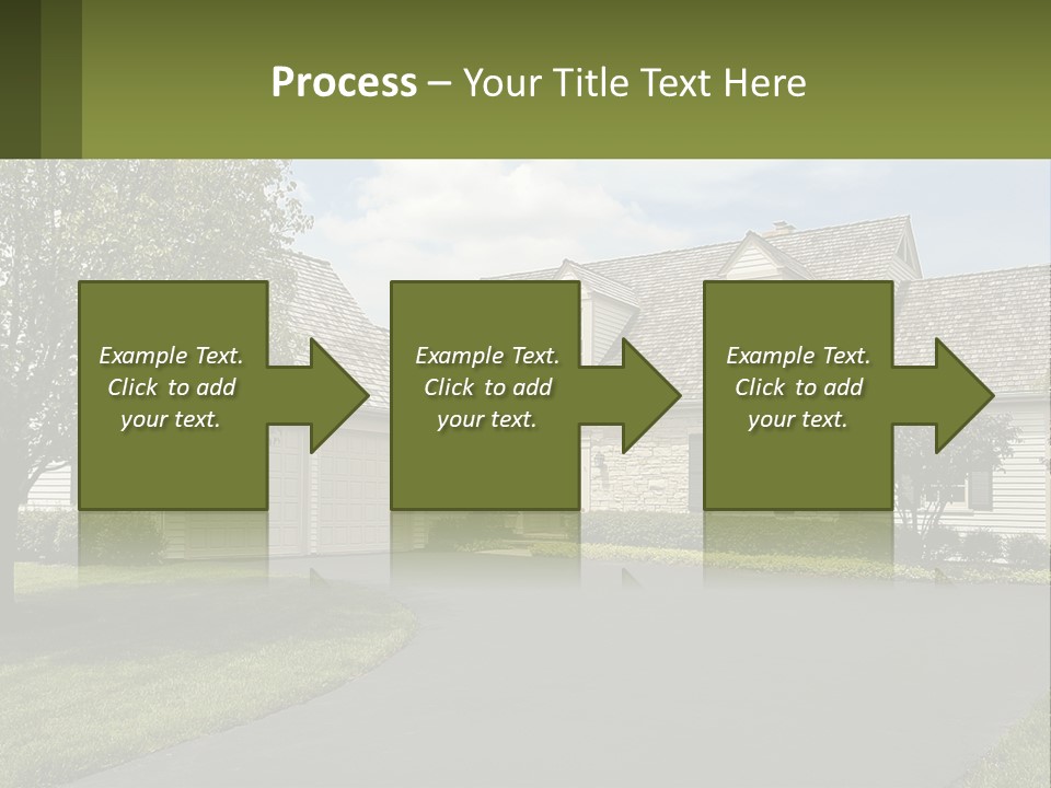 A House With A Driveway And Trees In Front Of It PowerPoint Template
