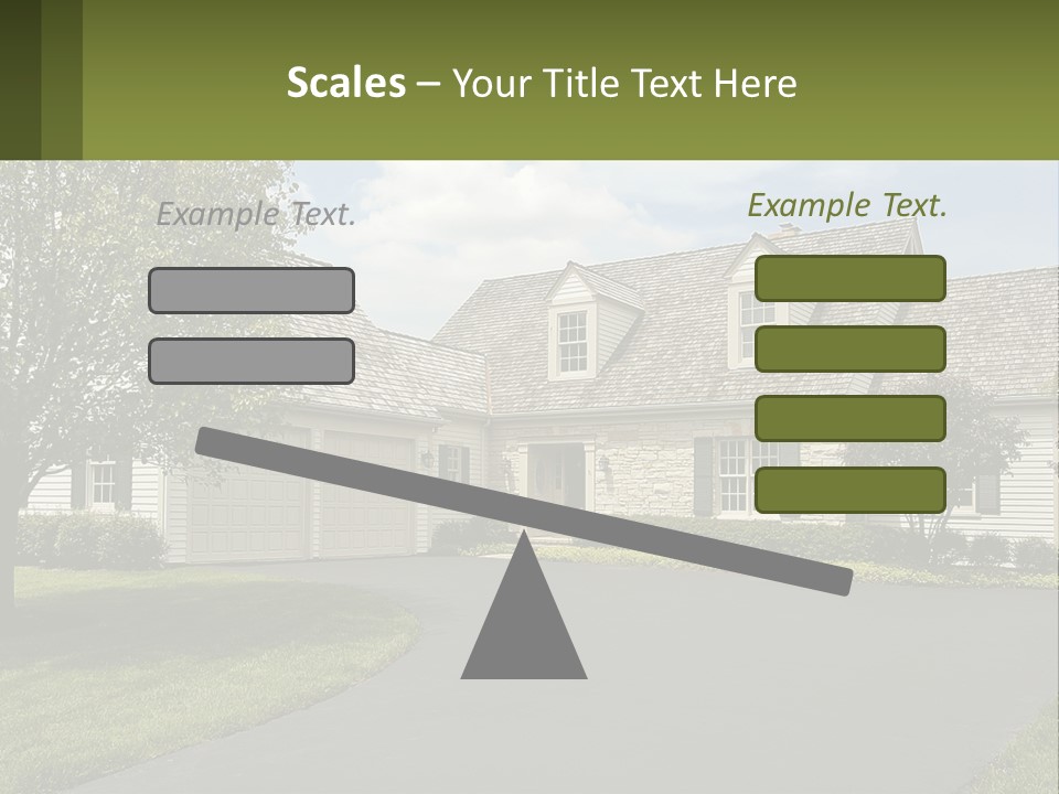 A House With A Driveway And Trees In Front Of It PowerPoint Template