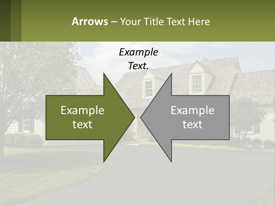 A House With A Driveway And Trees In Front Of It PowerPoint Template