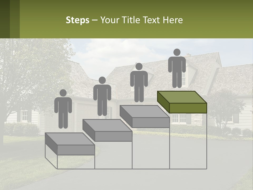 A House With A Driveway And Trees In Front Of It PowerPoint Template