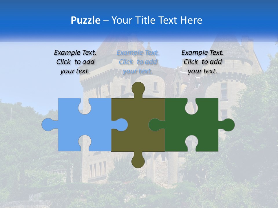 A Castle With A Blue Sky In The Background PowerPoint Template