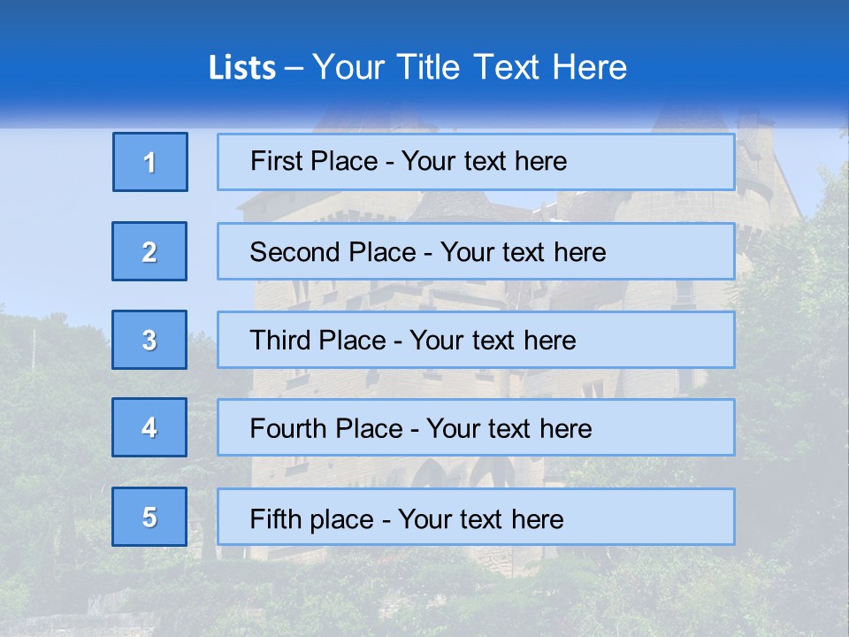 A Castle With A Blue Sky In The Background PowerPoint Template