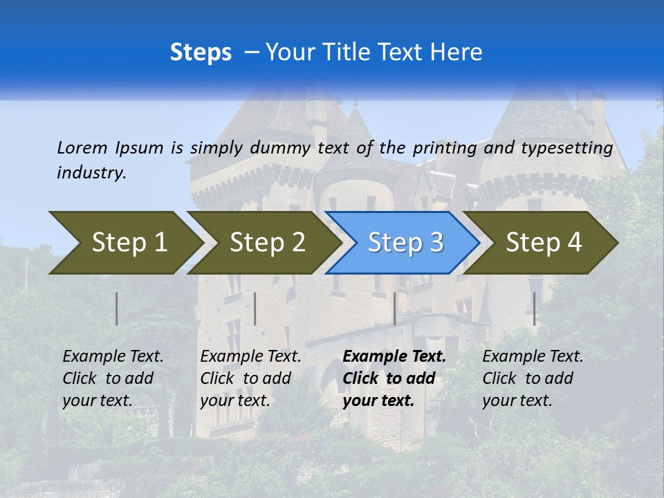 A Castle With A Blue Sky In The Background PowerPoint Template