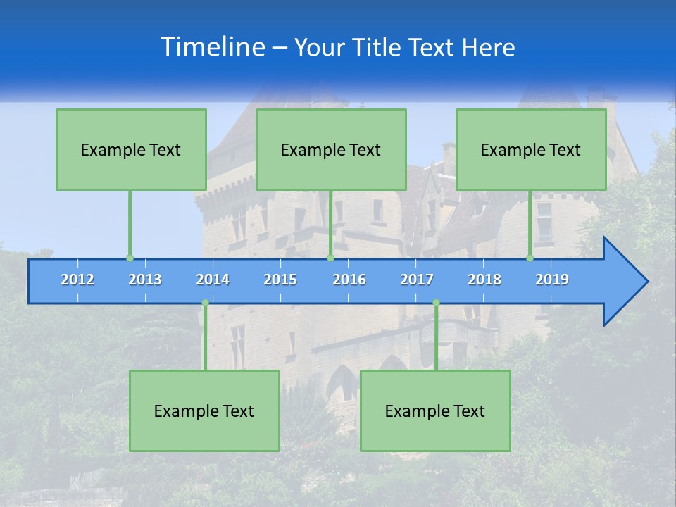 A Castle With A Blue Sky In The Background PowerPoint Template