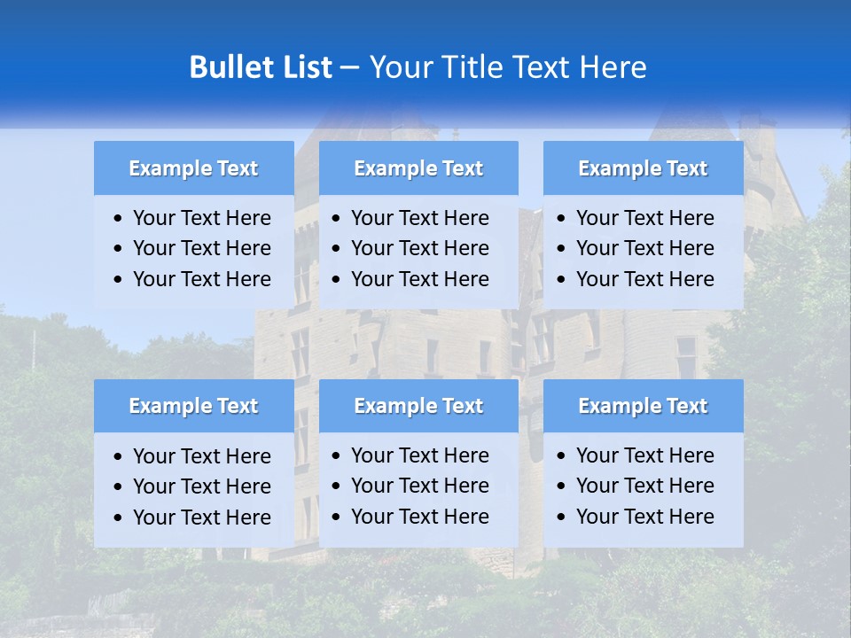 A Castle With A Blue Sky In The Background PowerPoint Template