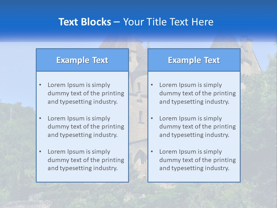 A Castle With A Blue Sky In The Background PowerPoint Template