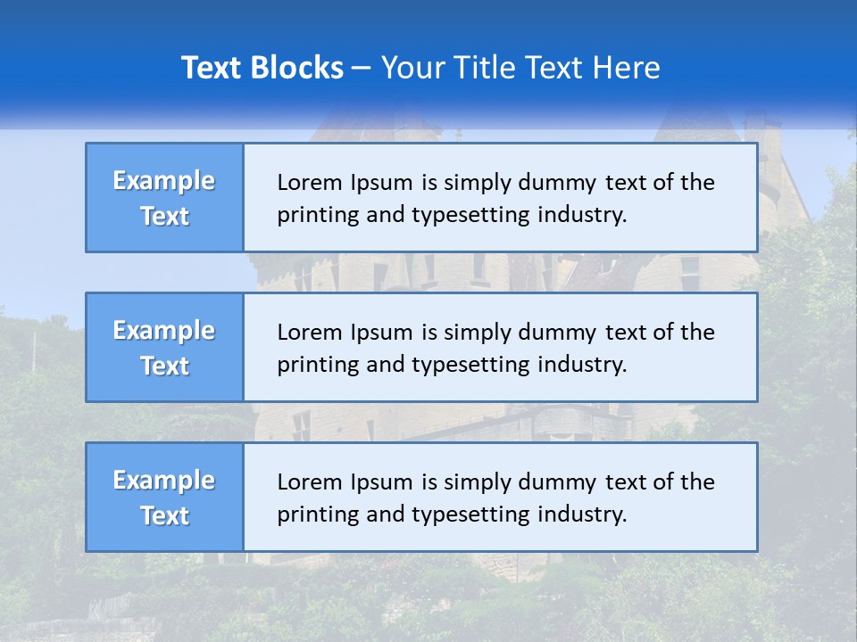 A Castle With A Blue Sky In The Background PowerPoint Template