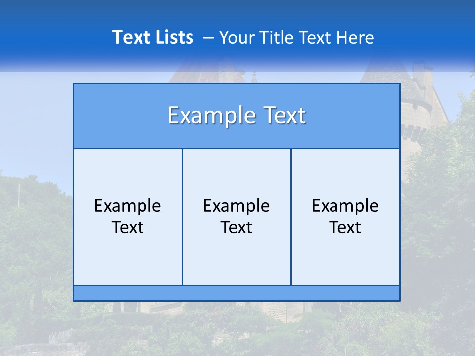 A Castle With A Blue Sky In The Background PowerPoint Template