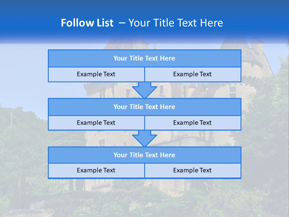 A Castle With A Blue Sky In The Background PowerPoint Template