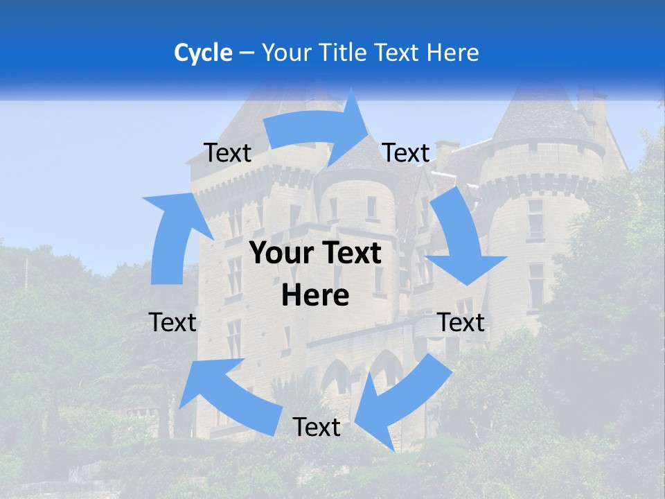 A Castle With A Blue Sky In The Background PowerPoint Template