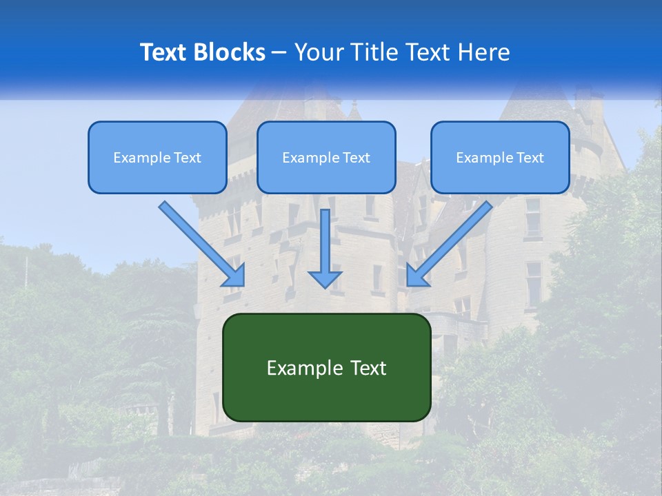 A Castle With A Blue Sky In The Background PowerPoint Template