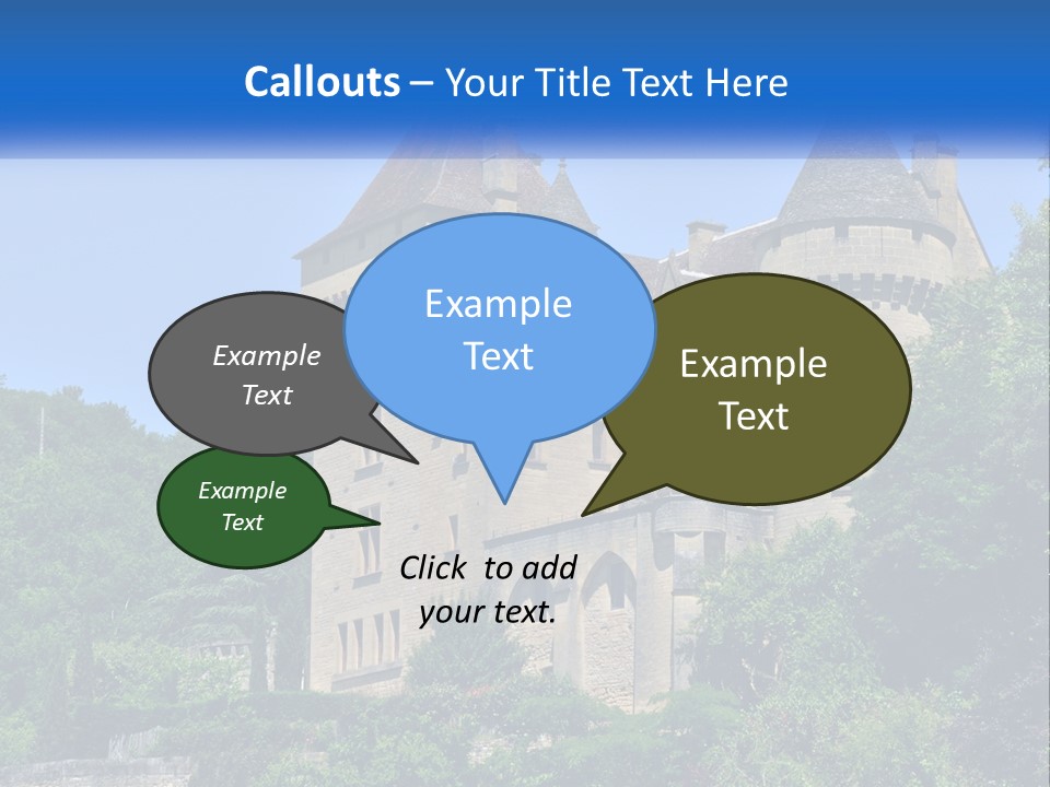 A Castle With A Blue Sky In The Background PowerPoint Template