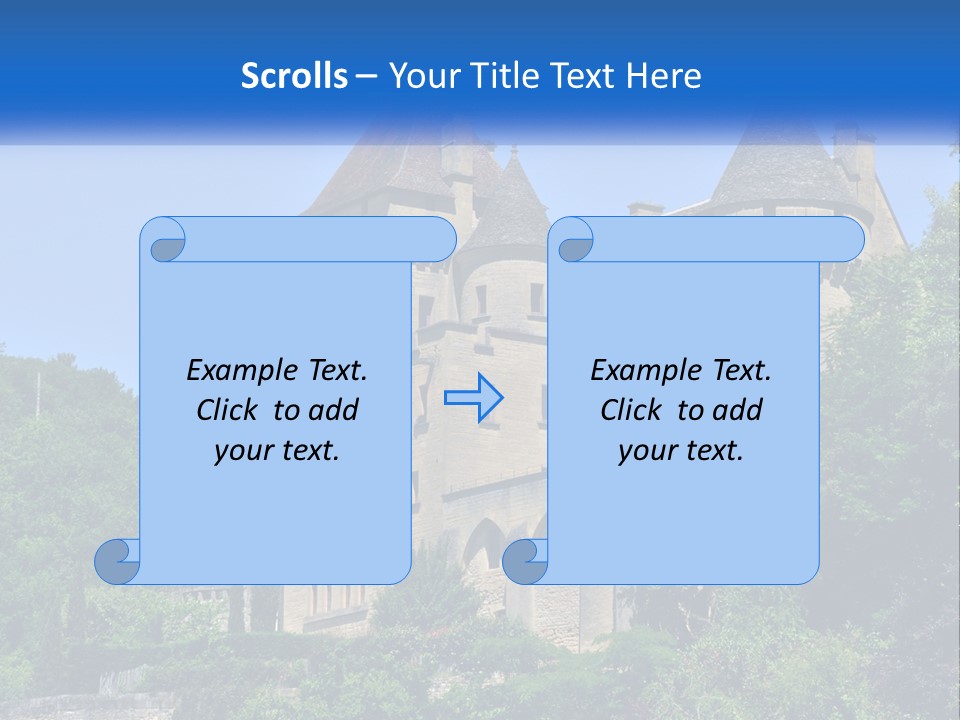 A Castle With A Blue Sky In The Background PowerPoint Template