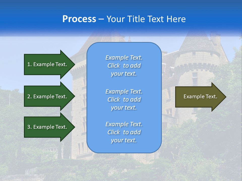 A Castle With A Blue Sky In The Background PowerPoint Template