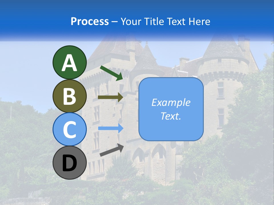 A Castle With A Blue Sky In The Background PowerPoint Template