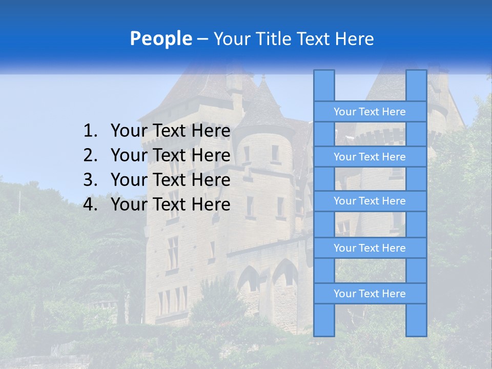 A Castle With A Blue Sky In The Background PowerPoint Template