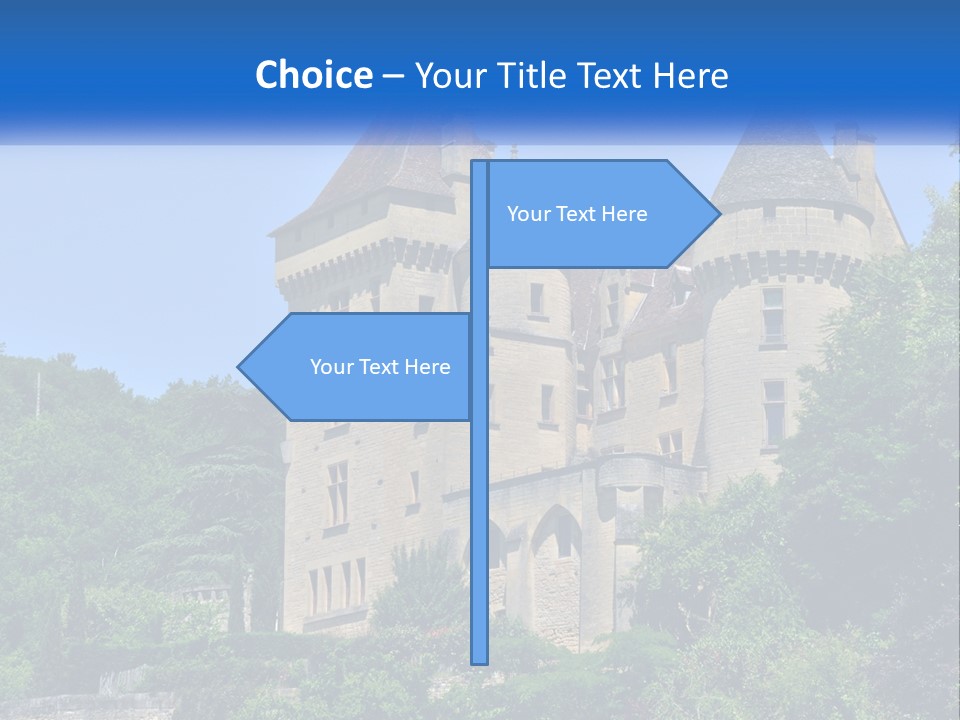 A Castle With A Blue Sky In The Background PowerPoint Template