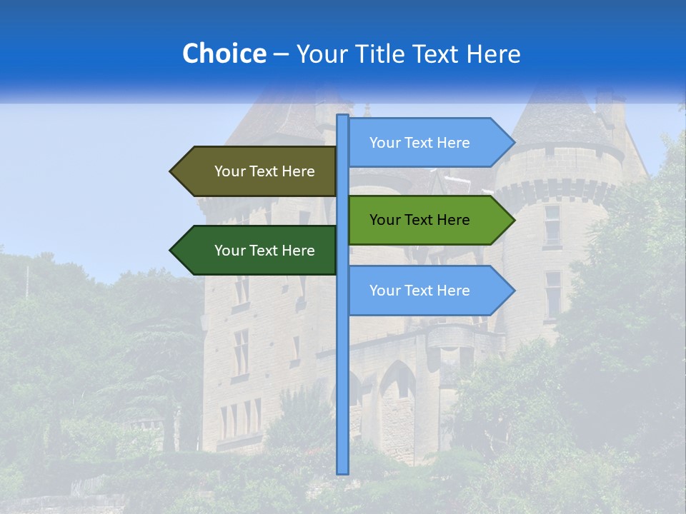 A Castle With A Blue Sky In The Background PowerPoint Template