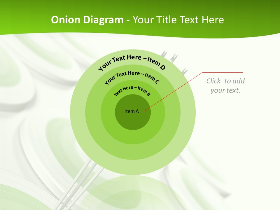 A Group Of Arrows In The Center Of A Green Background PowerPoint Template