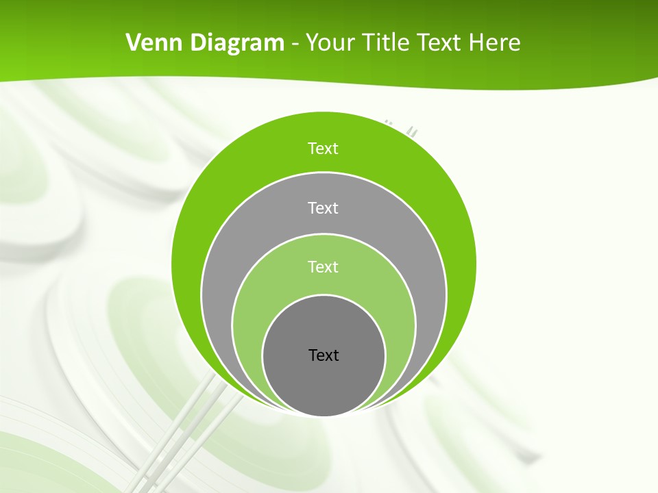 A Group Of Arrows In The Center Of A Green Background PowerPoint Template