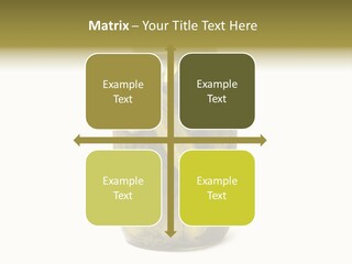 A Jar Filled With Pickles On A White Background PowerPoint Template