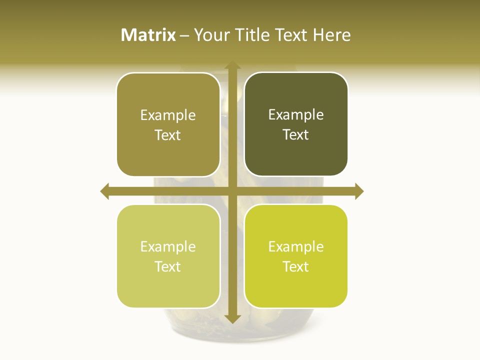 A Jar Filled With Pickles On A White Background PowerPoint Template