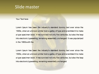 A Jar Filled With Pickles On A White Background PowerPoint Template