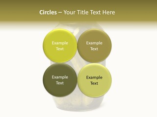 A Jar Filled With Pickles On A White Background PowerPoint Template