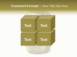 A Jar Filled With Pickles On A White Background PowerPoint Template