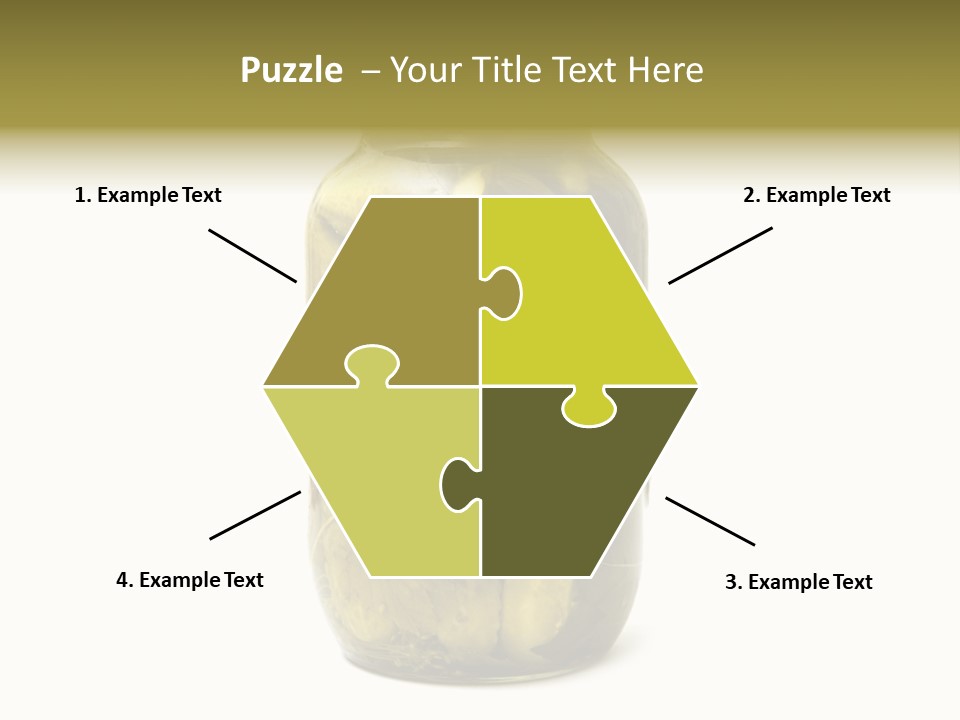 A Jar Filled With Pickles On A White Background PowerPoint Template