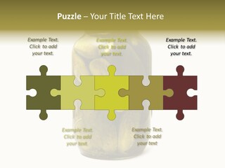 A Jar Filled With Pickles On A White Background PowerPoint Template