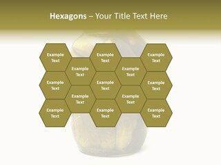 A Jar Filled With Pickles On A White Background PowerPoint Template