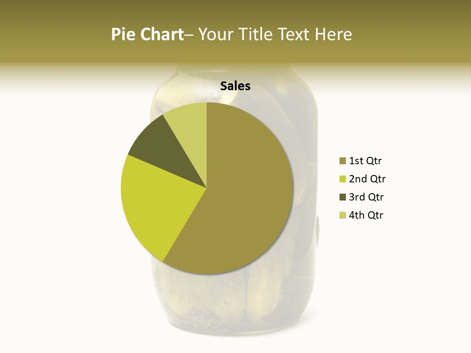 A Jar Filled With Pickles On A White Background PowerPoint Template
