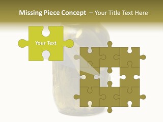 A Jar Filled With Pickles On A White Background PowerPoint Template