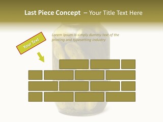 A Jar Filled With Pickles On A White Background PowerPoint Template