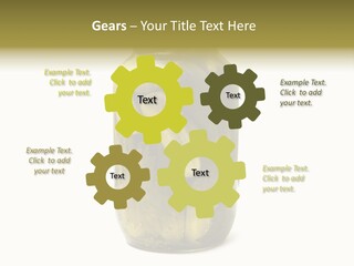A Jar Filled With Pickles On A White Background PowerPoint Template