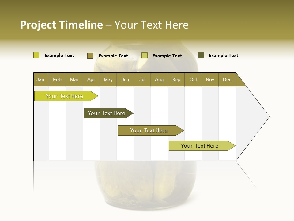 A Jar Filled With Pickles On A White Background PowerPoint Template