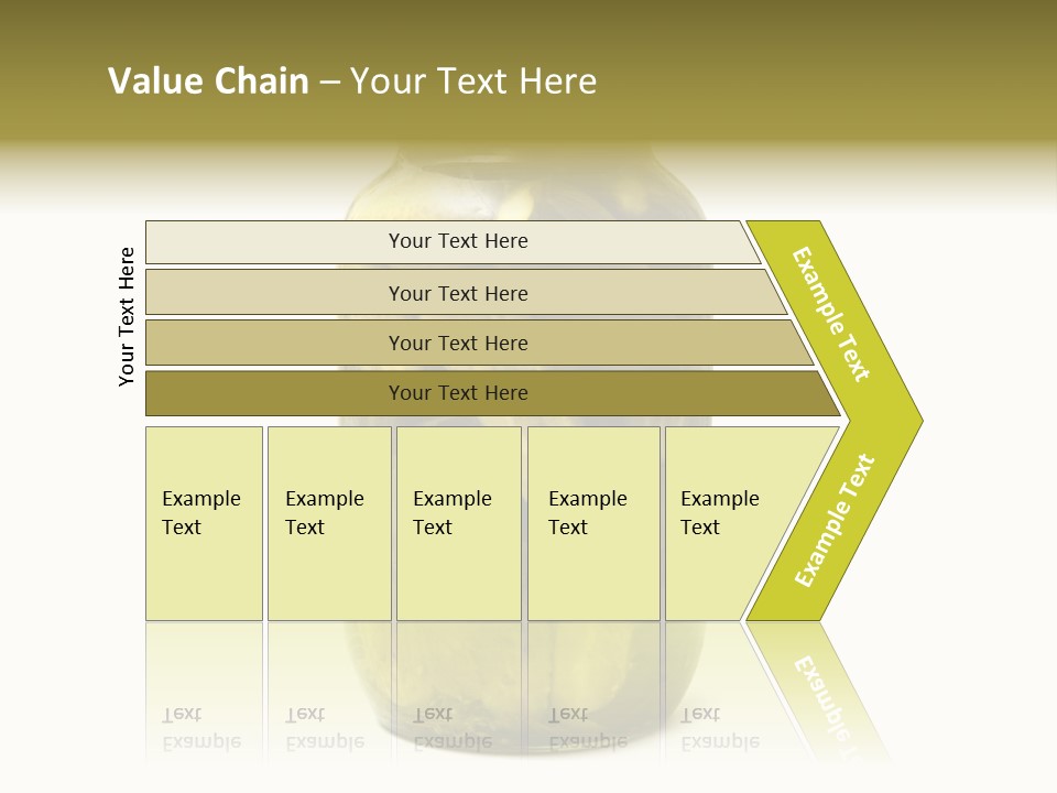 A Jar Filled With Pickles On A White Background PowerPoint Template