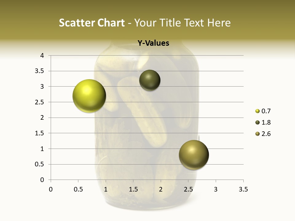 A Jar Filled With Pickles On A White Background PowerPoint Template