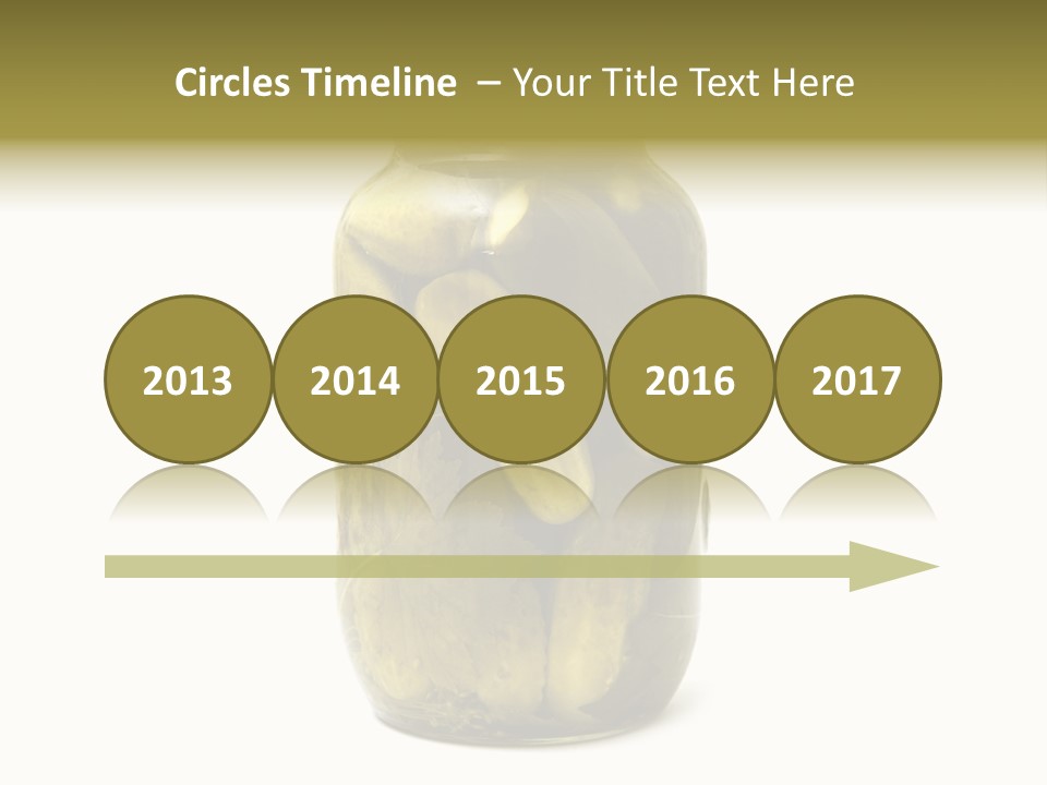 A Jar Filled With Pickles On A White Background PowerPoint Template