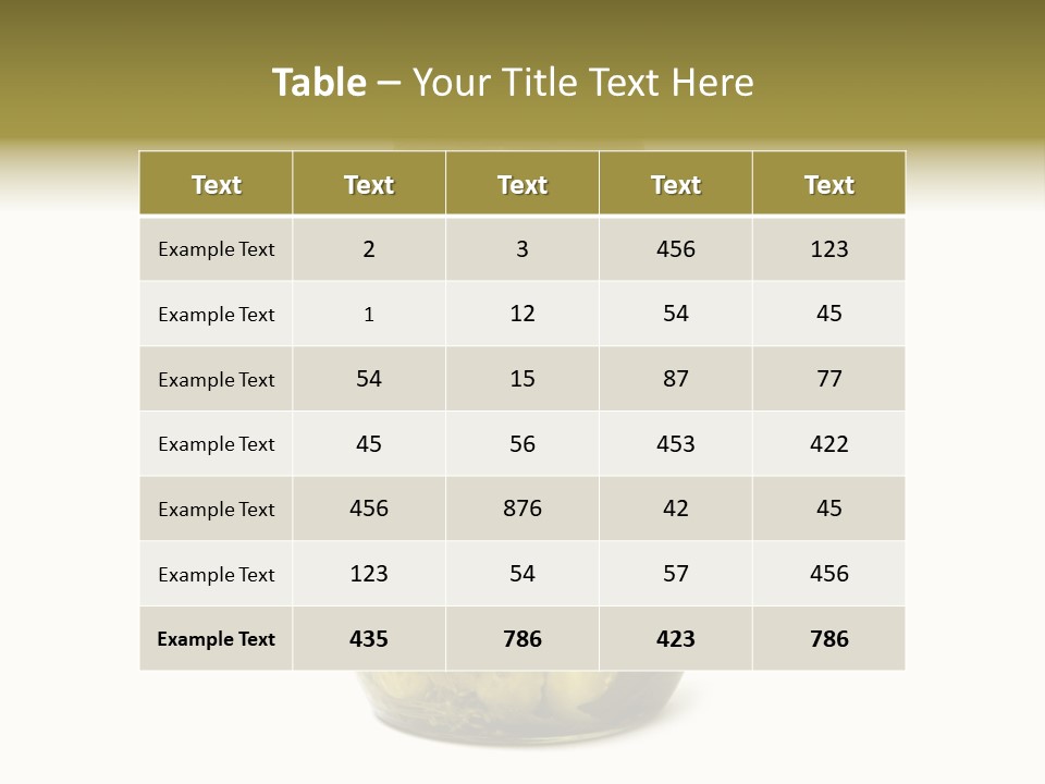 A Jar Filled With Pickles On A White Background PowerPoint Template