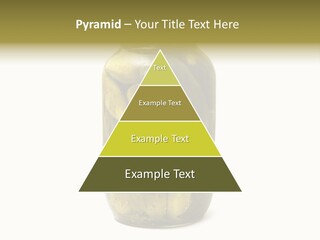 A Jar Filled With Pickles On A White Background PowerPoint Template