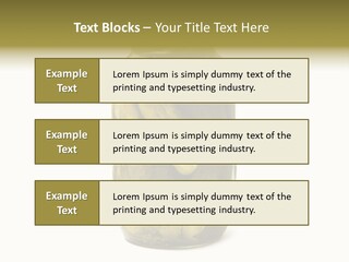 A Jar Filled With Pickles On A White Background PowerPoint Template