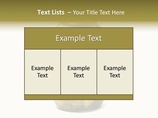 A Jar Filled With Pickles On A White Background PowerPoint Template