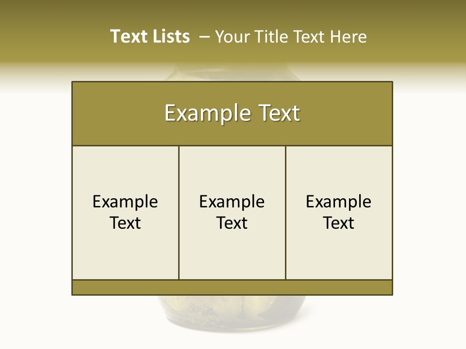 A Jar Filled With Pickles On A White Background PowerPoint Template