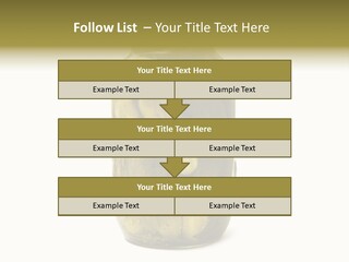 A Jar Filled With Pickles On A White Background PowerPoint Template