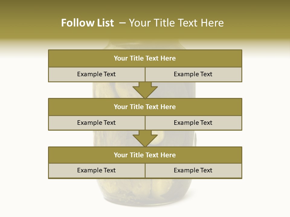 A Jar Filled With Pickles On A White Background PowerPoint Template