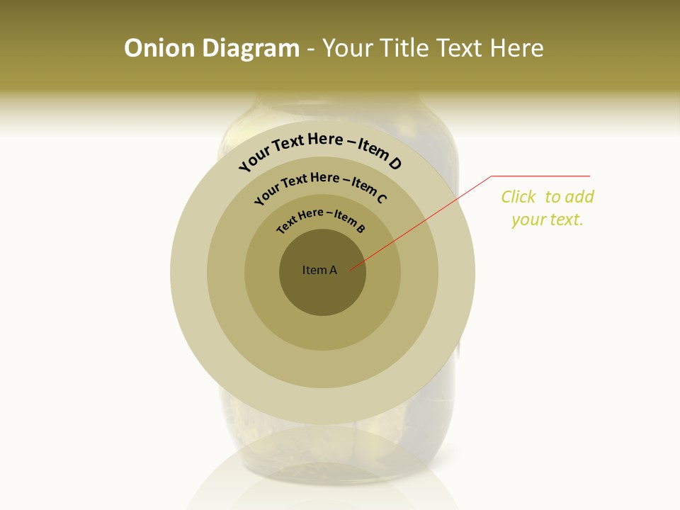 A Jar Filled With Pickles On A White Background PowerPoint Template