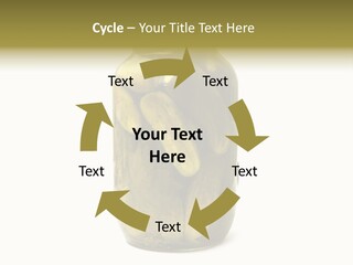 A Jar Filled With Pickles On A White Background PowerPoint Template