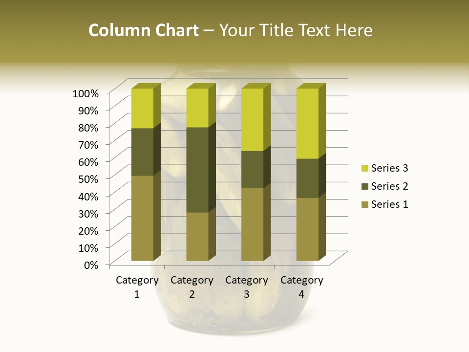 A Jar Filled With Pickles On A White Background PowerPoint Template
